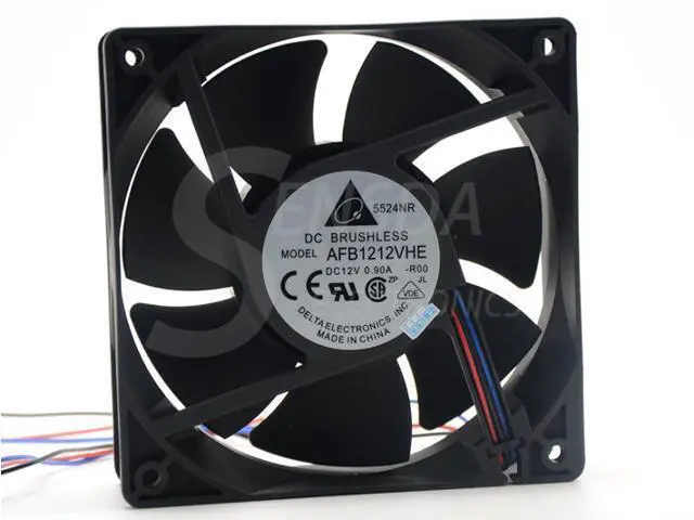 Alt view image 2 of 6 - AFB1212VHE -R00 RD signal 120mm 12cm DC 12V 0.90A 3-pin server inverter axial blower cooler cooling fan