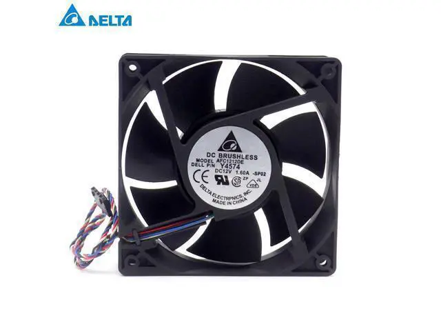 Alt view image 3 of 6 - Delta AFC1212DE 12038 12cm 120mm DC 12V 1.6A pwm ball fan thermostat inverter server cooling fan 10pcs/lot