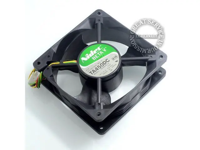 Alt view image 5 of 6 - 6 piece/lot Nidec TA450DC B34262-34 12V 0.8A 12038 12cm large air flow cooling fan NIDEC 120*120*38mm