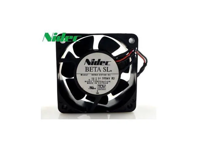 Alt view image 5 of 5 - Nidec New original D06A-24TS8 01 24V 0.15A 6CM 60*60*25MM 6025 2-wire dual ball bearing ultra-quiet cooling fan