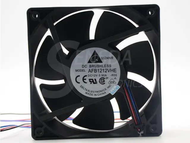 Alt view image 3 of 6 - AFB1212VHE -R00 RD signal 120mm 12cm DC 12V 0.90A 3-pin server inverter axial blower cooler cooling fan