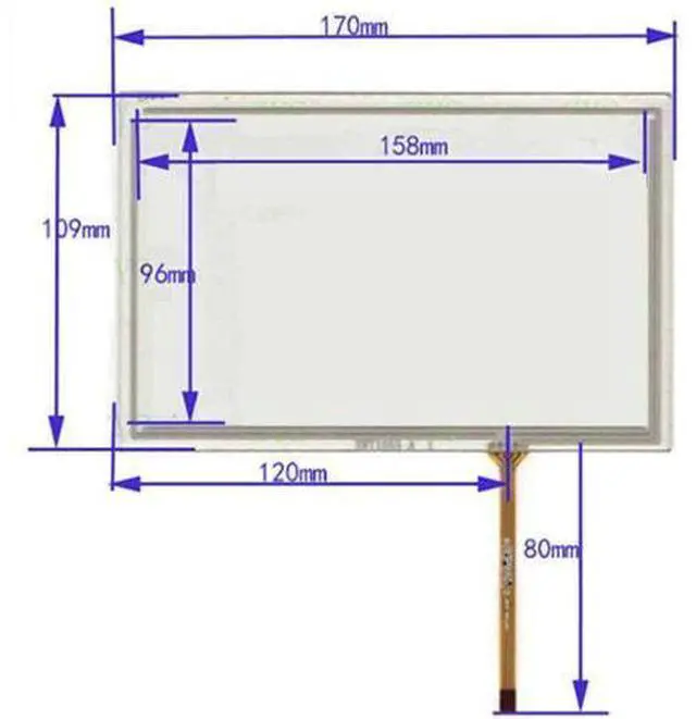 Main image of Applicable to XWT1055 4-wire 170mm*109mm glass panel touch screen