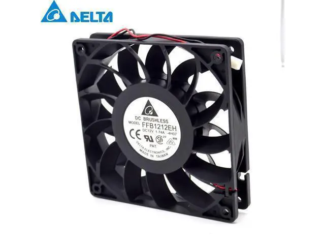 Alt view image 3 of 6 - Delta FFB1212EH 12V 1.74A 12CM 12025 dual ball bearing cooling fan violence 120*120*25mm