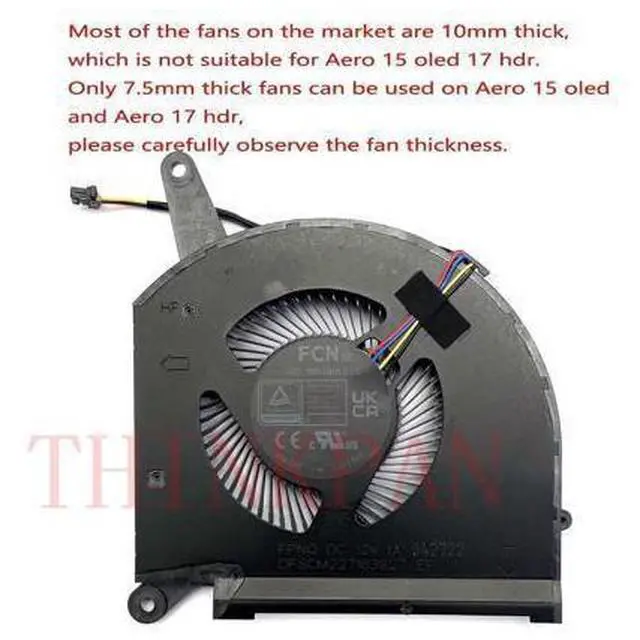 Main image of Gpu and Cpu cooling fan for AERO 15 OLED, Aero 17 HDR XA RP75XA RP77XA