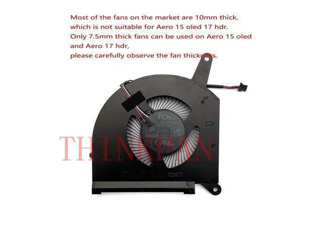 Alt view image 2 of 4 - Gpu and Cpu cooling fan for AERO 15 OLED, Aero 17 HDR XA RP75XA RP77XA
