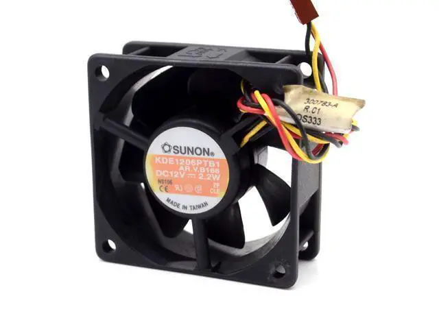 Alt view image 3 of 5 - 10pcs SUNON 6025 2.2W KDE1206PTB1 6CM 12V 3 wire alarm cooling fan