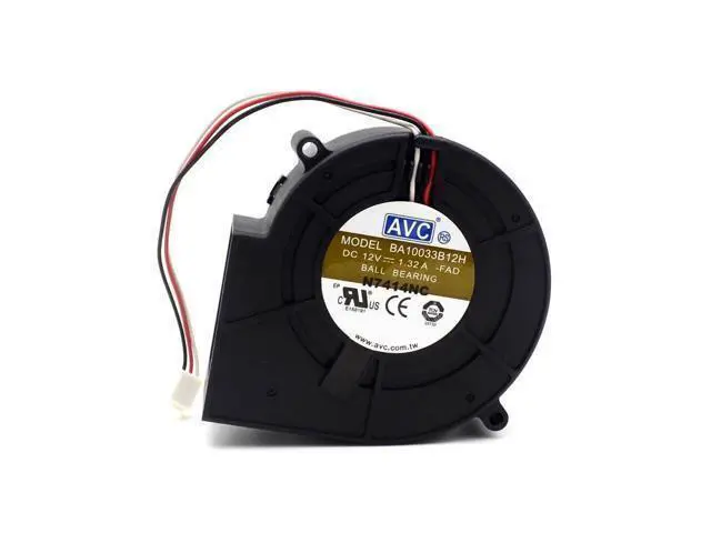 Alt view image 3 of 6 - AVC 9733 DC 12V 1.32A BA10033B12H 3 wire turbine cooling fan blower 10 pcs\/lot