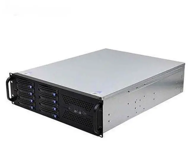 Main image of 3U 570MM 8 hard drive bays 8 drive bays hot-swappable rack-mount server chassis computer chassis supports SATA SAS hard drives 7xPCIE full expansion slots