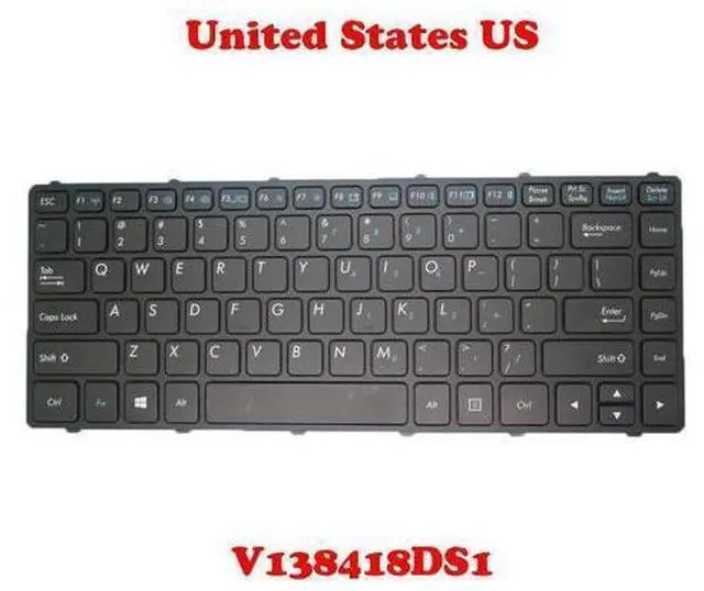 Main image of Laptop Keyboard For Getac V138418 V0US-RO 531087680001 English Black Frame