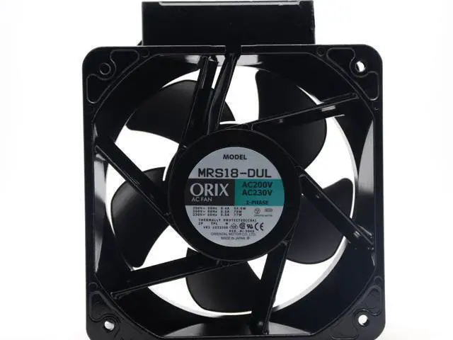 Alt view image 2 of 5 - Original Japanese ORIX MRS18-DUL 18cm 18090 200-230V industrial cooling fan