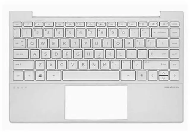 Main image of For ENVY 13-BA Series Palmrest Upper Case Backlit Keyboard Silver Top L96801-001