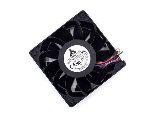 Alt view image 6 of 6 - 10pcs Delta power motorcycle conversion motorcycle fan violence 12CM fan 3.9A 12v TFC1212DE 120*120*38mm