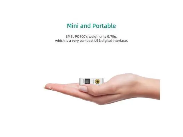 Alt view image 6 of 7 - SMSL PO100 2024 192kHz USB to Optical Audio Adapter, XMOS XU316 Type-C USB to SPDIF Optical Coaxial, Portable Digital to Analog Converter for Phone/PC, Silver