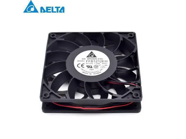 Alt view image 6 of 6 - Delta FFB1212EH 12V 1.74A 12CM 12025 dual ball bearing cooling fan violence 120*120*25mm