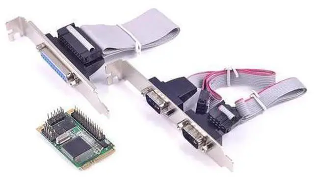 Main image of mini PCIe to 2 Port Rs232 LPT Parallel IEEE 1284 Controller card mini PCI-e to DB25 printer LPT port adapter mini ITX