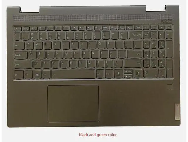 Main image of US Keyboard Palmrest For 7-15ITL5 FRU 5CB1A22456 dark green color with Backlit