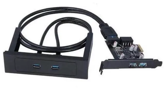 Main image of 4-Port USB 3.0 HUB To PCI-E Card Express Expansion Card Adapter 5Gbps 3.5 floppy bay win10