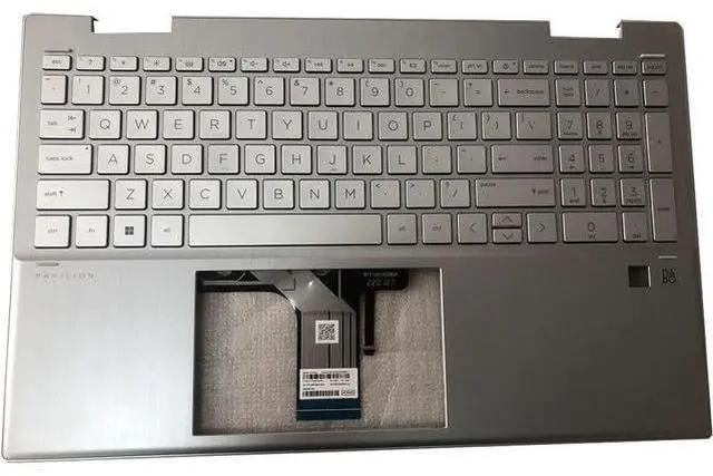 Main image of for Pavilion x360 15-ER Palmrest Fingerprint US Keyboard Backlit M45130-001