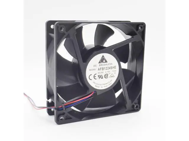 Alt view image 2 of 5 - AFB1224SHE 12038 24V 0.75A fan dual ball wind capacity inverter durable Delta 120*120*38mm 10pcs/lot