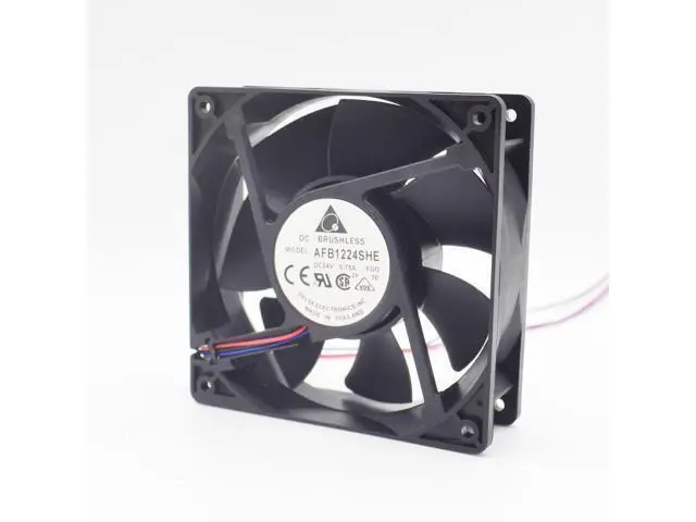 Alt view image 3 of 5 - AFB1224SHE 12038 24V 0.75A fan dual ball wind capacity inverter durable Delta 120*120*38mm 10pcs/lot