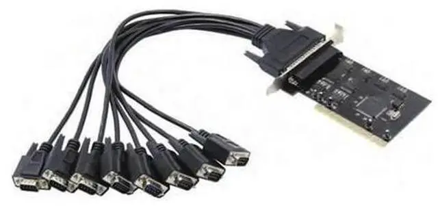 Main image of PCI to 8 port DB9 RS232 Serial card 8 Ports PCI RS232 COM DB9 Multi Serial Controller Card SB16C1058 Chipset rs-232 to pci