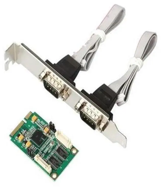Main image of MINI PCI-E-RS232 serial card 9-pin COM 2 port expansion card chip XR17V352 EXAR 352 Industrial Serial RS232 chip mini pcie db9