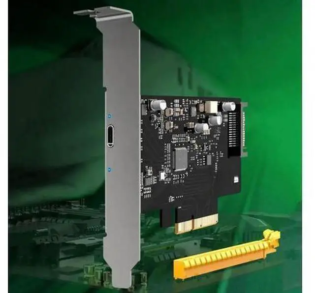 Main image of ASM3242 USB 3.2 PCIE Raiser Card Gen 2 X2 Type-C Ports PCI-E PCI Express X4 SATA 15Pin Connector 20Gbps gen2 Transfer usb3.1