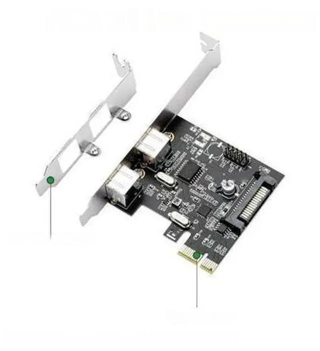 Main image of PCI Express 2 Ports PS//2 PC Keyboard Mouse Adapter Expansion Card with 4 Pin Power Connector