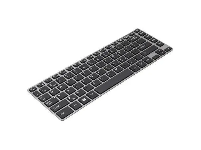 Alt view image 2 of 5 - US Keyboard for TOSHIBA Tecra z40 a z40 b Gray color Frame Black Backlit