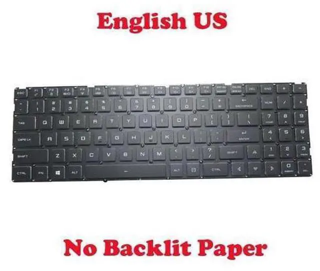 Main image of Laptop Keyboard For Eluktronics RP-15 15.6 United States Without Backlit Black