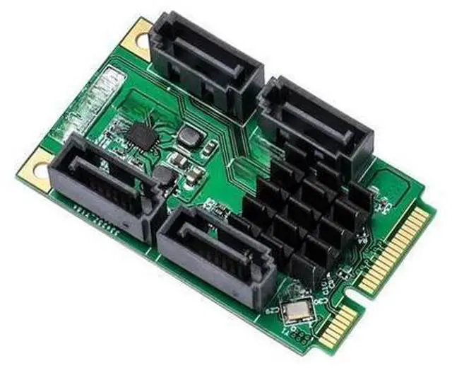 Main image of 4 Port SATA III 6G Mini PCI Express Marvel 88SE9215 Controller Card