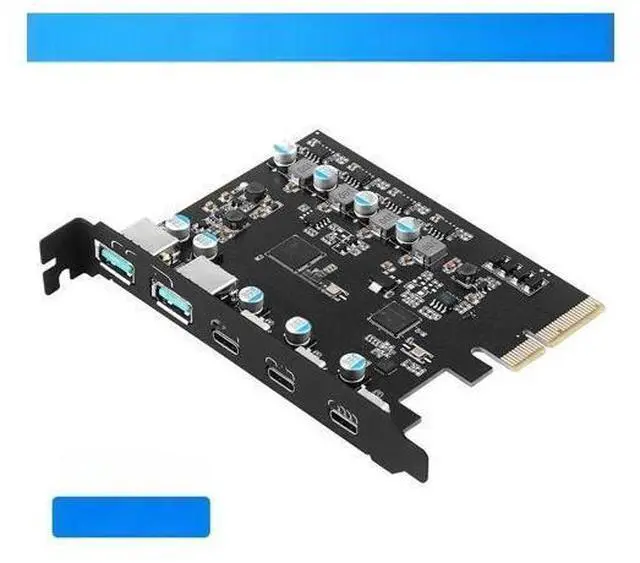 Main image of PCIE X4 To USB 3.2 10Gbps Gen2 3 Port Type C Expansion Card Dual USB A + Three TypeC Adapter Converter Chip ASM3142 With VL822