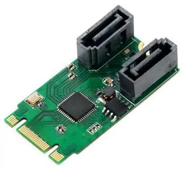 Main image of M.2 B + M Key slot to 2 Port SATA 6G RAID Adapter controller Card Support win 8 10 RAID0/1