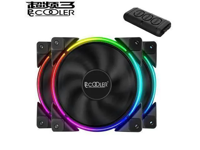 Alt view image 2 of 5 - 3/Pack 120m RGB Fan 5V 3pin FRGB PWM Quiet Addressable Fans 12cm Computer Cooling Fan For CPU Cooler Liquid Cooling