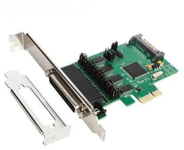 Main image of 4 DB-9 serial rs232 ports pcie controller card with 1 TTL port with fan-out cable