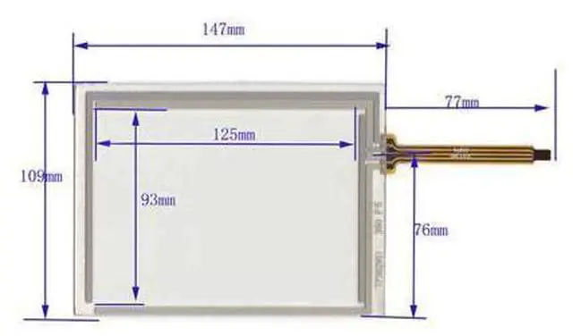 Main image of TP3029S1 4-wire 147*109mm touch screen glass panel protector