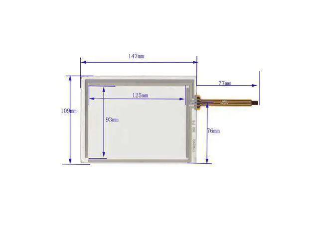Alt view image 2 of 2 - TP3029S1 4-wire 147*109mm touch screen glass panel protector