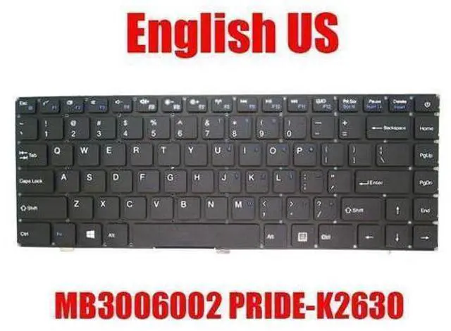 Main image of US Keyboard For Chuwi LapBook Air 14.1 CWI529 CWI539 MB3006002 PRIDE-K2630 Black