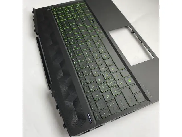 Alt view image 5 of 5 - for Gaming Pavilion 15-DK 15T-DK Palmrest Green Backlit Keyboard L57593-001