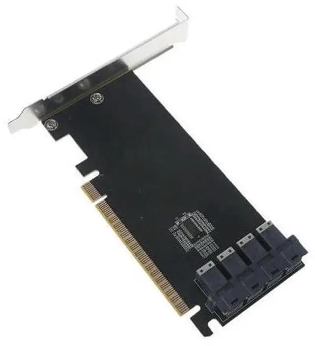 Main image of PCIE X16 To 4 port U.2 Adapter Card SFF8639 Interface U2 NVMe Solid State Drive Adapter Board Converter Expansion 2.5inch SSD