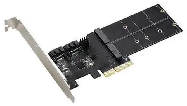 Main image of Adapter Card PCIE 3.0 X4 To 2 Port M.2 B-KEY Dual Port SATA Extension Chip ASM116 Converter Expansion PCI-E 4X M2 BKEY Add Card