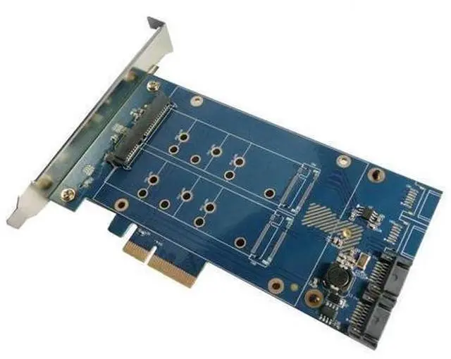 Main image of PCIe X4 to 2.5" SATA +m.2+2Port SATA3.0, SATA Riser Card PCIe to SATA 2.5" SSD Adapter PCIe to M.2 Converter With RAID Function