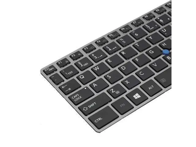 Alt view image 3 of 5 - US Keyboard for TOSHIBA Tecra z40 a z40 b GRAY FRAME BLACK With Point Backlit