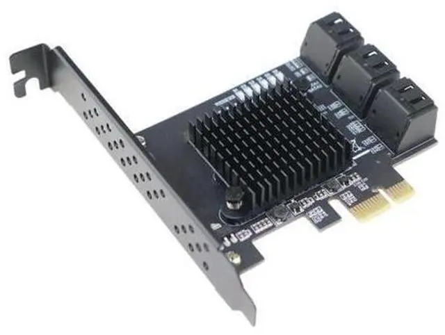 Main image of PCIe 2.0 x1 to SATA III 6 Ports Adapter Card Chipset Non-Raid IPFS Hard Drive and Adding SATA 3.0 Devices