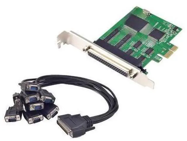 Main image of PCI-E to 8 Port RS232 Serial Adapter Serial DB9 Controller Systembase SB16C1058PCI asm1083 Chip 8s 8 ports RS-232 com to pcie