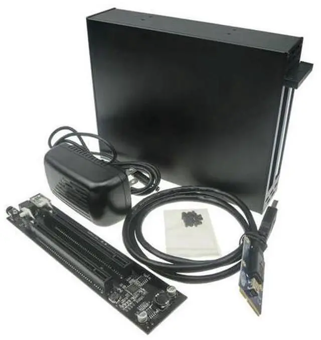 Main image of Mini PCIe to Dual PCIE 2 Ports 16x pci-e Bus Slot Adapter with case enclosure