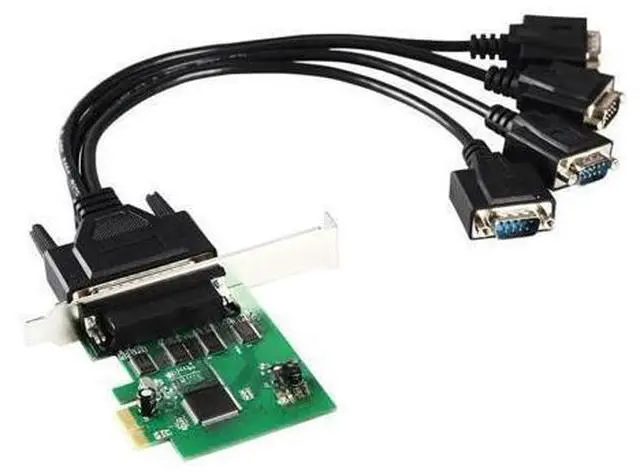 Main image of MCS9904 Chipset PCI Express 4 serial ports rs232 db9 PCIe controller card with fan out cable
