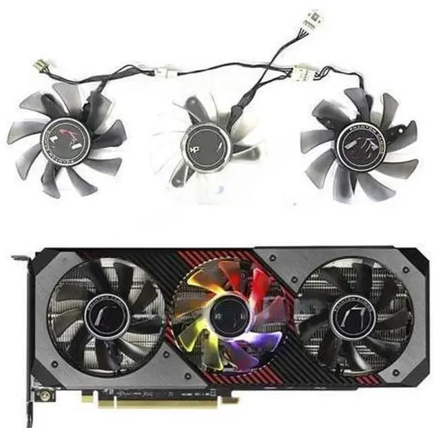 Main image of 75MM 4PIN PVA080E12R 12V 0.5A 5700 GPU fan for 5700 5700 8GB graphics card cooling fan