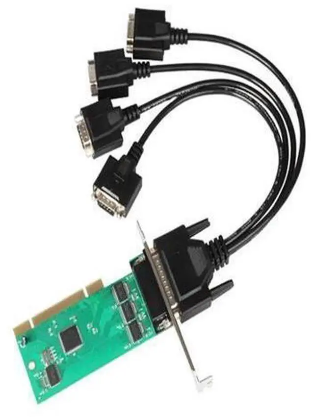 Main image of 4 DB-9 Serial (RS-232) Ports PCI Controller Card with Fan-out Cable, IOC845 Chipset, Support Low Profile Bracket