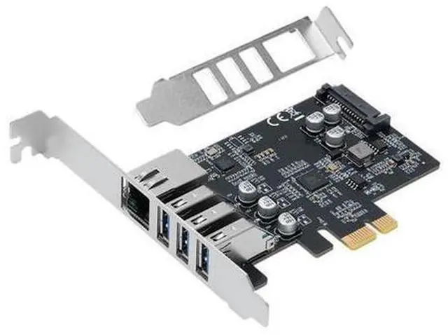 Main image of FOR PCIE Two USB3.0 + Gigabit Network Interface Card + 19PIN USB3.0 Front Panel 19-pin Interface Expansion Card